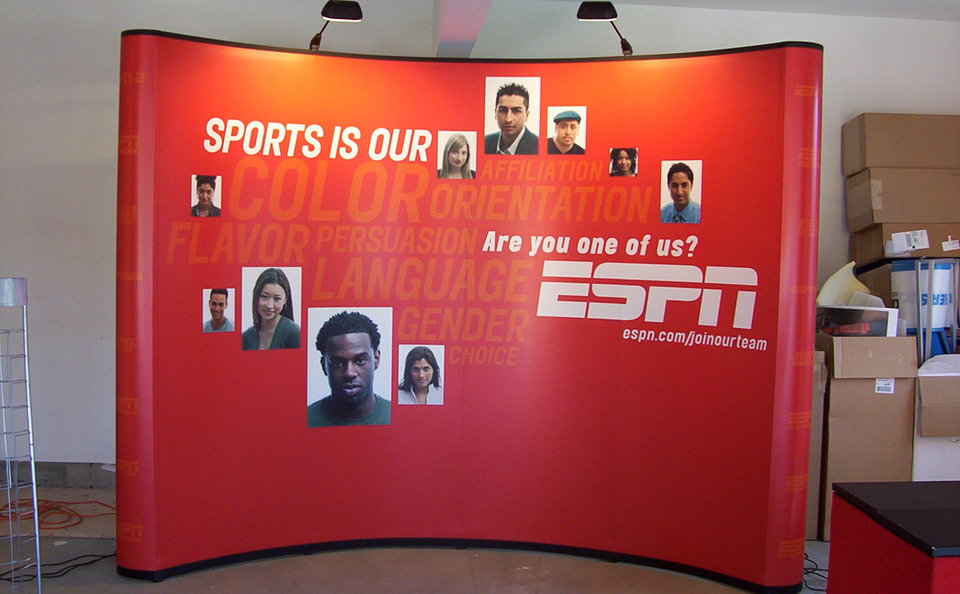 Skyline Northeast ESPN trade show backwall