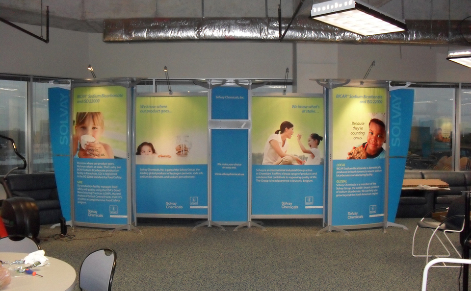Skyline Northeast Solvay trade show inline display