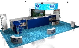 Nestle Waters trade show booth